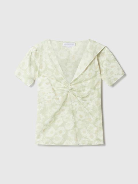 Stella McCartney Daisy Print Cap-Sleeve Top