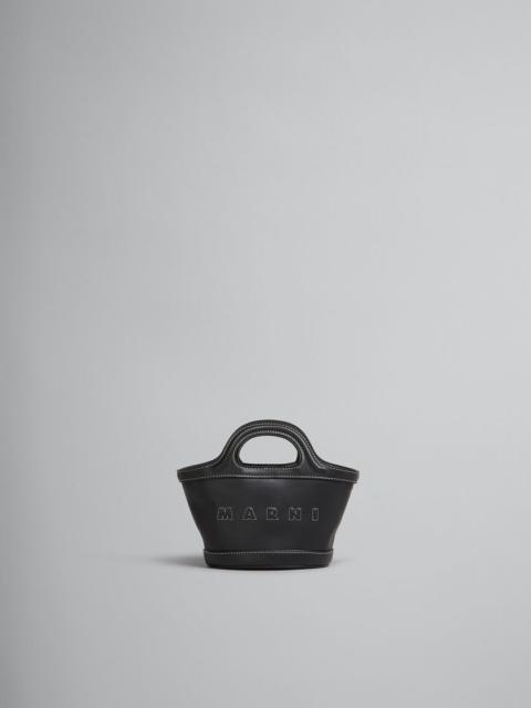 Marni TROPICALIA MICRO BAG IN BLACK LEATHER