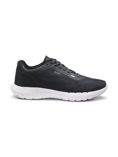 BOSS BOSS-MOTION LACE-UP SNEAKERS IN WOVEN JACQUARD