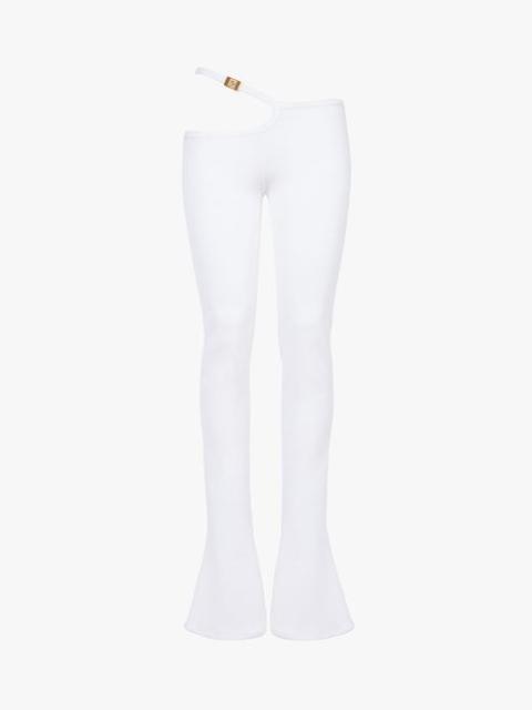 Balmain White eco-designed knit bootcut pants