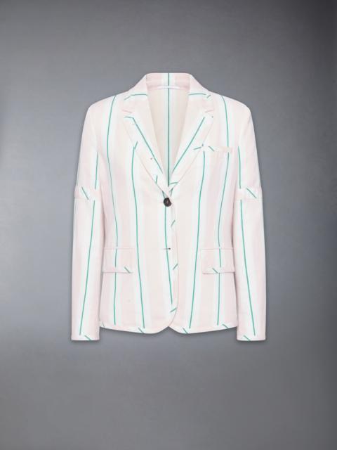 Thom Browne MADRAS COTTON REPP STRIPE RELAXED SPORTCOAT