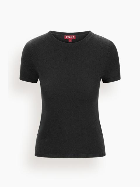 STAUD Easy Cashmere Tee in Black