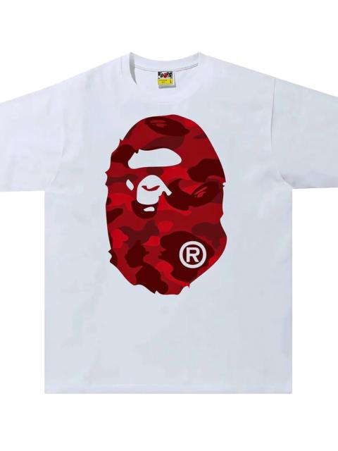 A BATHING APE® Color Camo Big Ape Head Tee "White / Red" 1K30 110 322 WHITE RED