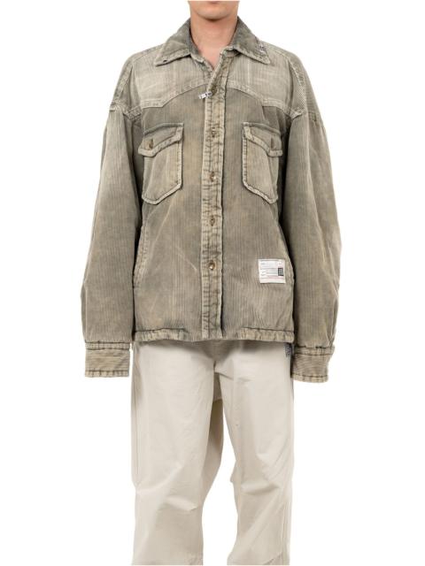 Maison MIHARAYASUHIRO Distressed Corduroy Puffer Shirt