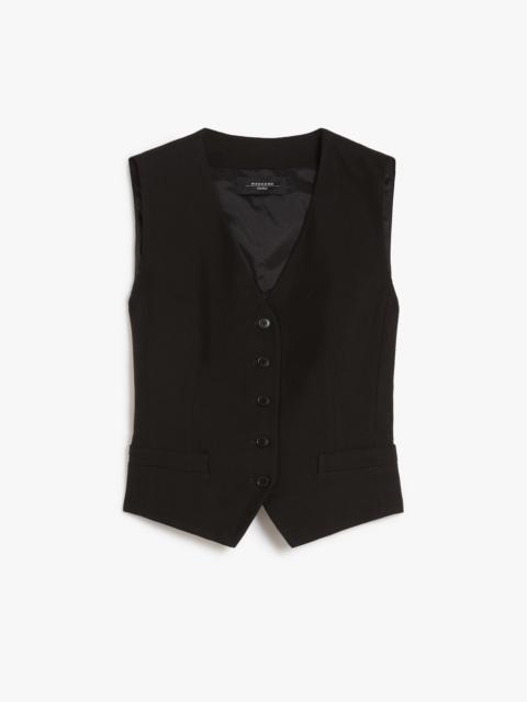 WEEKEND Max Mara PACE Viscose and linen canvas waistcoat