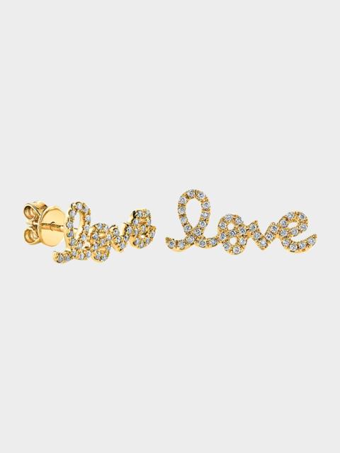 SYDNEY EVAN Pave Diamond Love Single Stud Earring