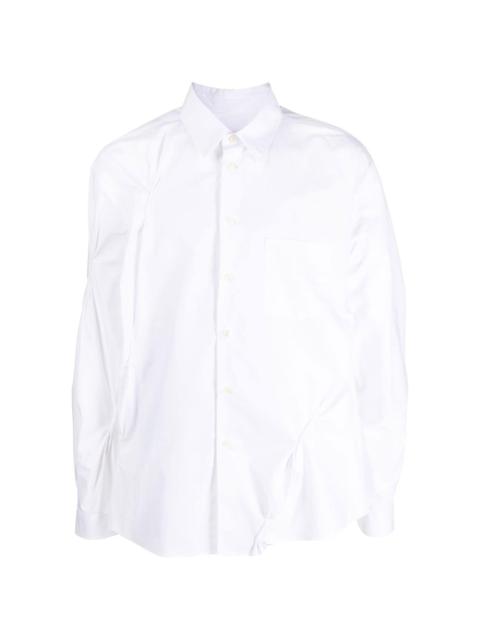 424 pinched-detail cotton shirt