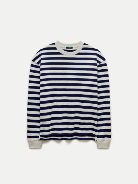 J.CREW Long-sleeve crewneck in striped maritime jersey