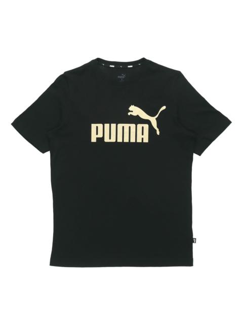 PUMA PUMA Essentials Metallic Logo T-Shirt 'Black' 845573-01