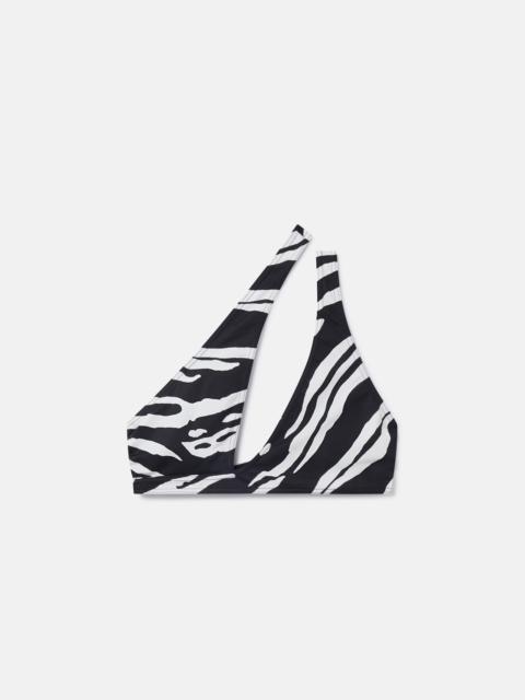 Stella McCartney Zebra Print Cut-Out Bikini Top