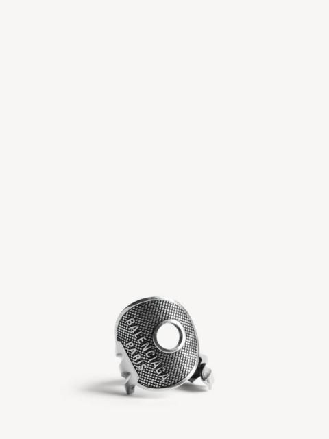 BALENCIAGA Men's Neverlost Ring in Antique Silver