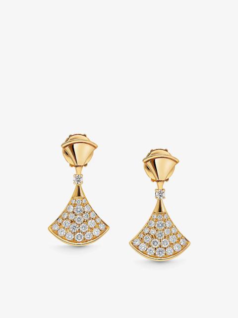 BVLGARI Divas' Dream 18ct yellow-gold and 0.94ct diamond earrings