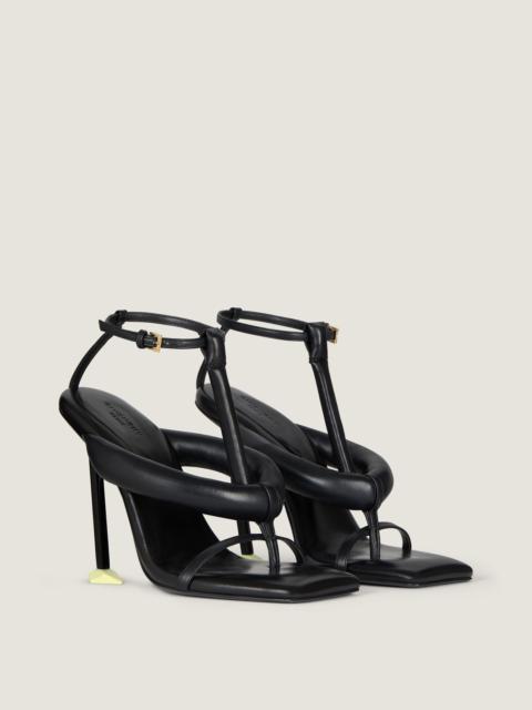 Givenchy BOUDOIR BICOLOR HEELED THONGS IN NAPPA LEATHER