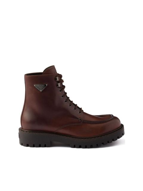 Prada lace-up lug-sole boots