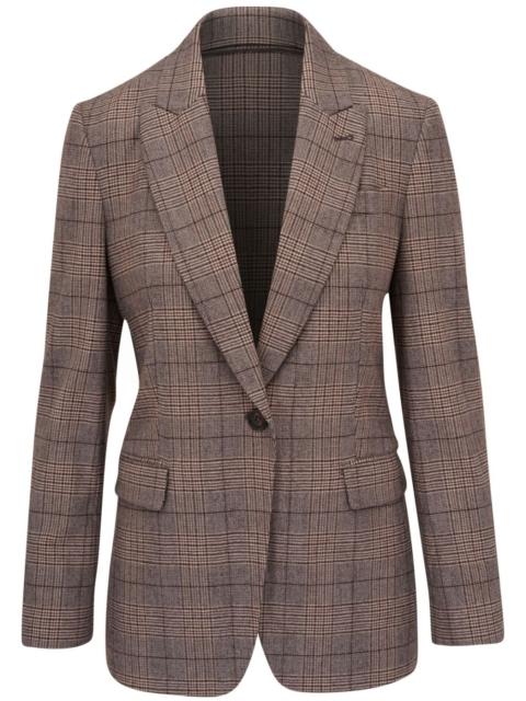 Brunello Cucinelli single-breasted checked blazer