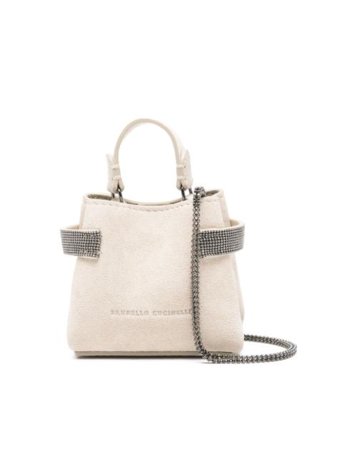 Brunello Cucinelli embellished top-handle coin pouch