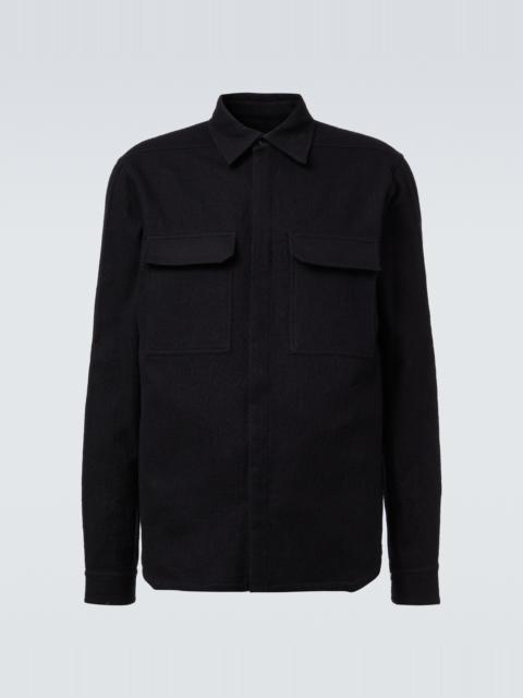 Rick Owens Work cotton and wool flannel shirt