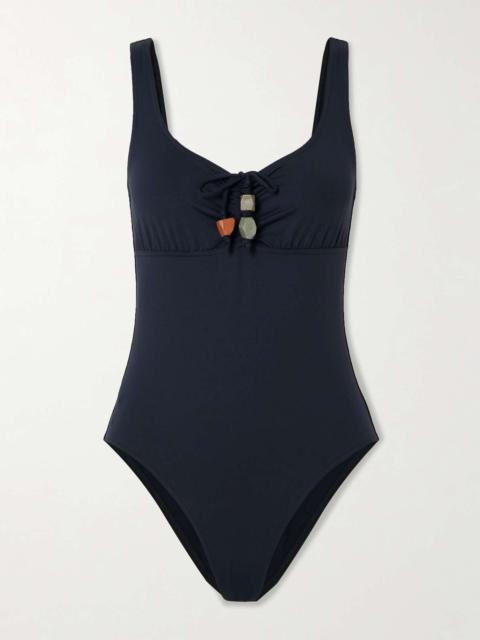 ERES Moon ruched embellished swimsuit