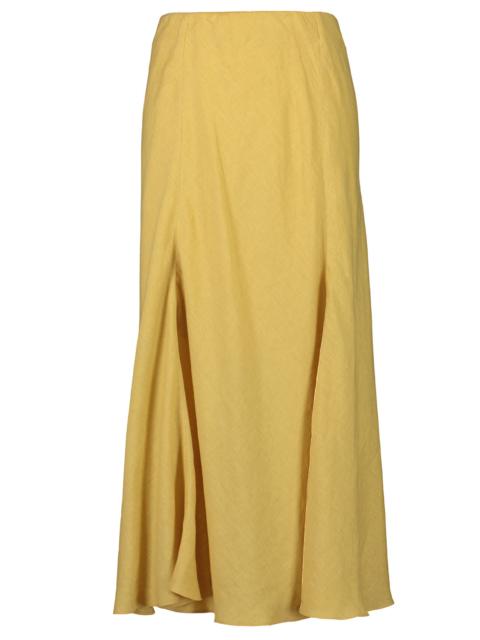 Brunello Cucinelli Fit And Flare Midi Skirt - Sun Yellow