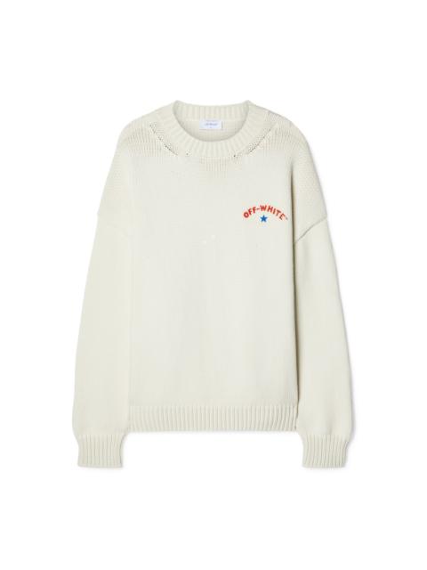Off-White White Starry Arrow Knit Sweater