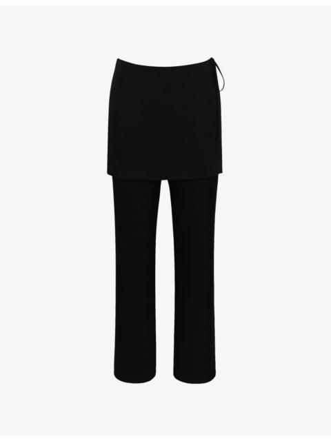 House of CB Leona Sateen Trousers with Over-Skirt