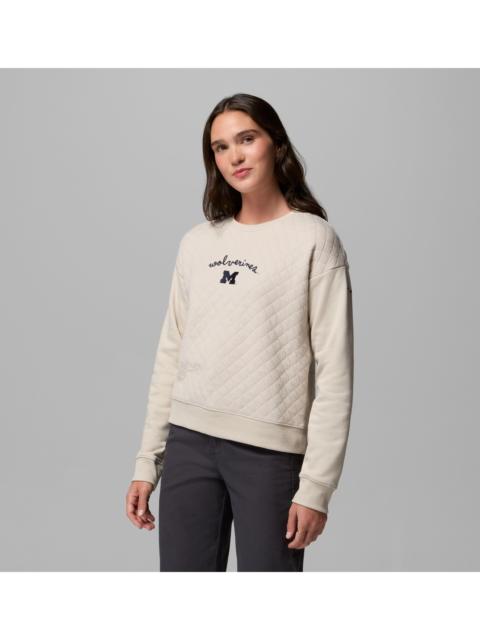 Columbia Women's Collegiate Hart Mountain Quilted Crew - Michigan