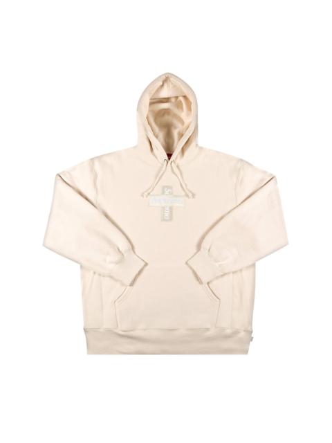 Supreme Cross Box Logo Hooded Sweatshirt 'Natural'