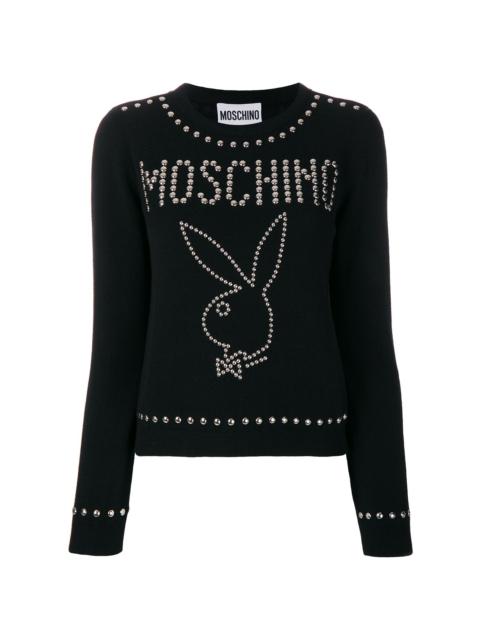 Moschino playboy bunny studded jumper