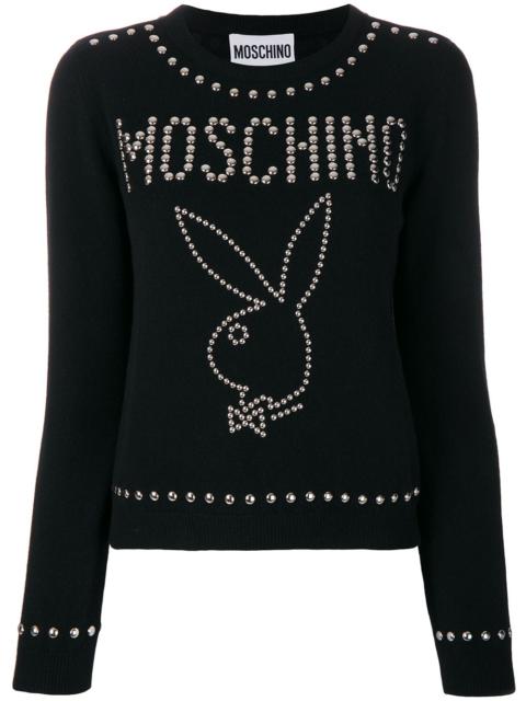 Moschino playboy bunny studded jumper