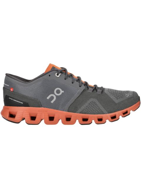 On On Running Cloud X Rust Rock Grey