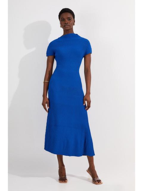 KAREN MILLEN Stitch Detail Knit Midi Dress