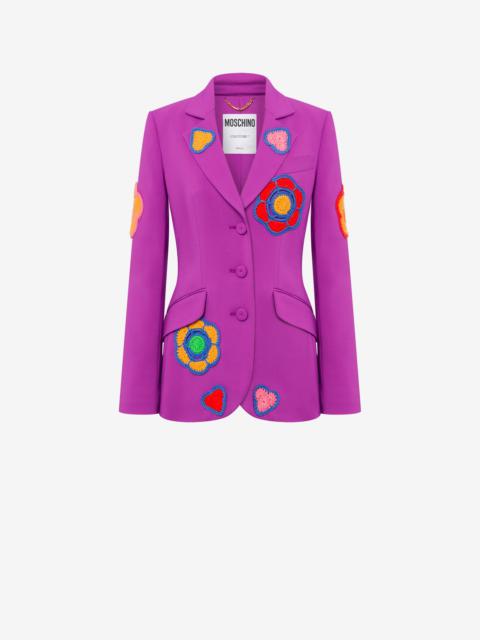 Moschino CROCHET DETAILS CADY JACKET
