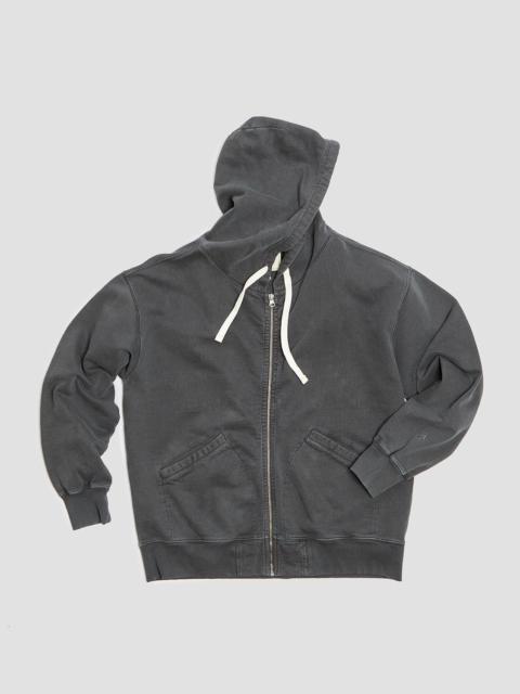 Nigel Cabourn Embroidered Arrow Zip Hoodie in Black