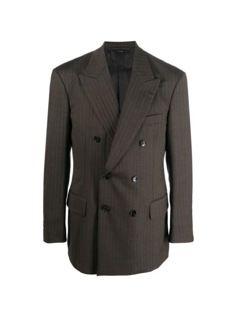 TOM FORD striped double-breasted blazer