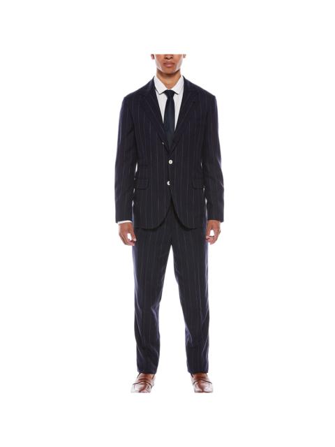 Brunello Cucinelli Chalk Stripe Regular Fit Suit Separate Jacket "Navy Blue" BRUN1051