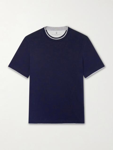 Brunello Cucinelli Layered Cotton-Jersey T-Shirt