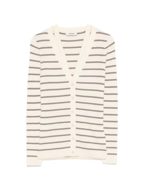 Sandro striped V-neck cardigan
