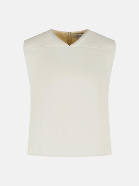 Loulou de Saison 'DAIKA' VISCOSE AND IVORY WOOL BLOUSE