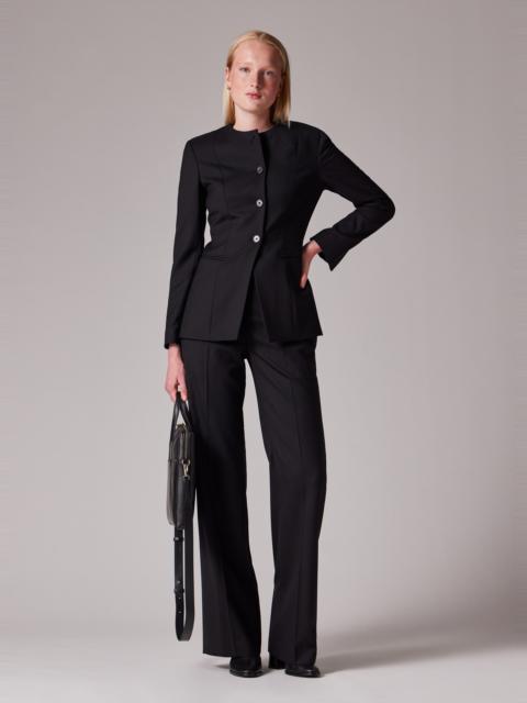 Paul Smith Women's A Suit To Travel In - Black Collarless Jacket Suit