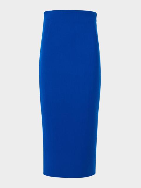 AKRIS Wool Crepe Midi Pencil Skirt