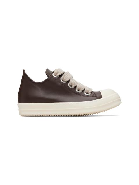 Rick Owens Brown Temple Jumbolace Low Sneakers