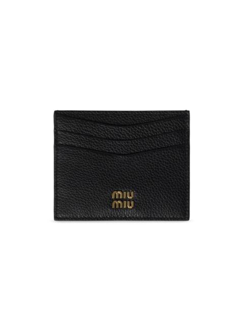 Miu Miu Women's Leather Card Holder - Black
