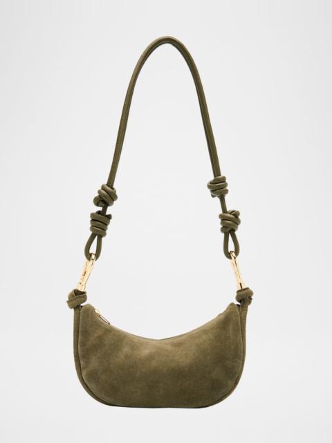 SIMKHAI Avery Crescent Suede Crossbody Bag
