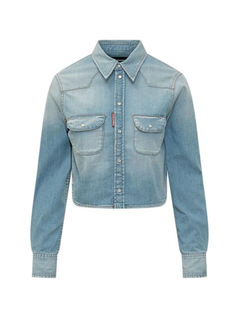 DSQUARED2 buttoned cropped denim shirt