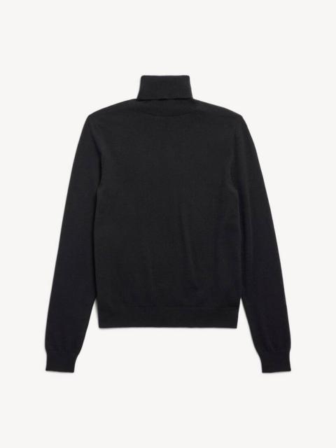 BALENCIAGA Men's Standard Turtleneck Sweater in Black