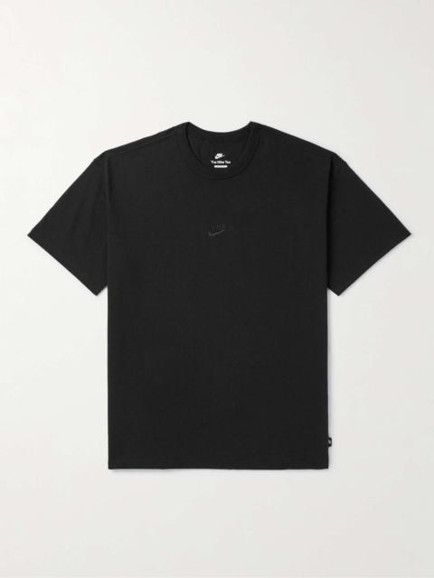 Nike Sportswear Premium Essentials Logo-Embroidered Cotton-Jersey T-Shirt