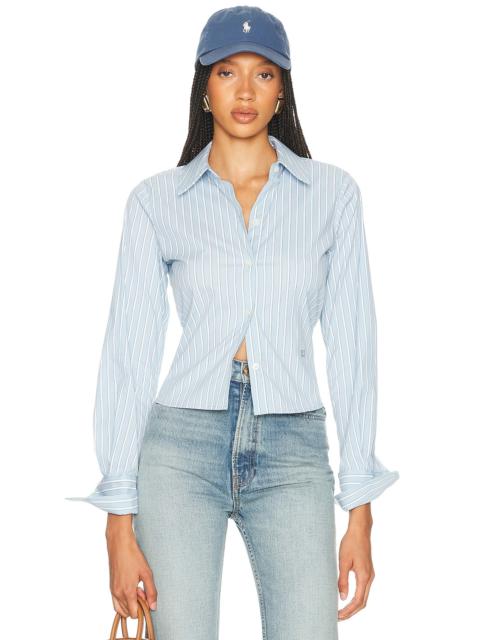 HELSA Stripe Poplin Fitted Shirt