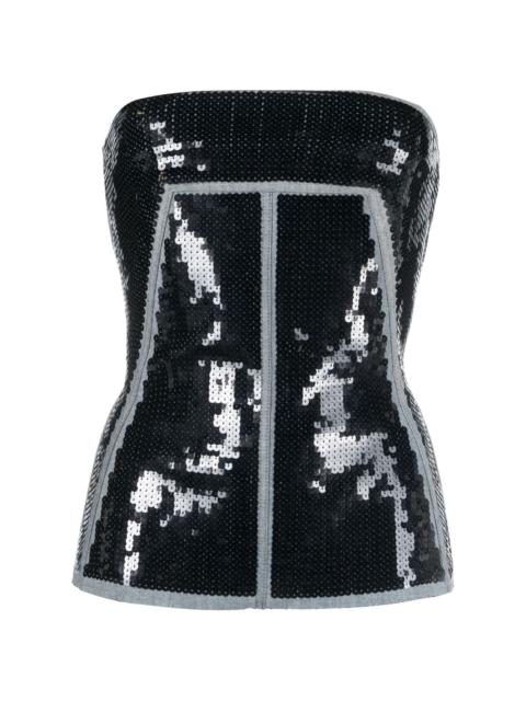 Rick Owens sequin-embellished bustier top