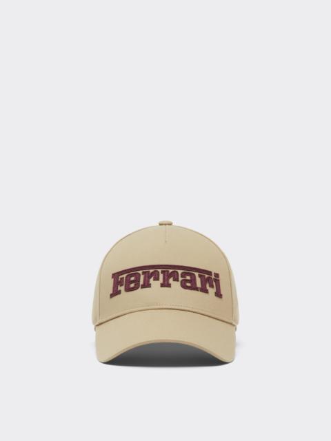 Ferrari Cotton Twill Baseball Cap with Ferrari Embroidery