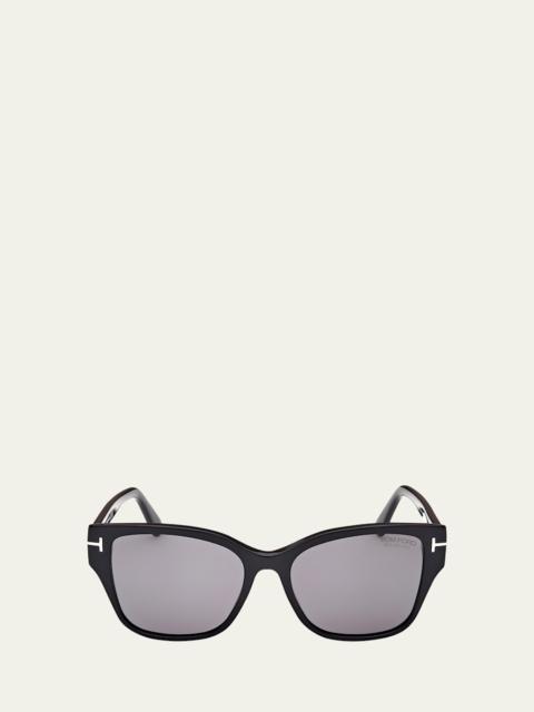 TOM FORD Elsa Polarized Acetate Butterfly Sunglasses